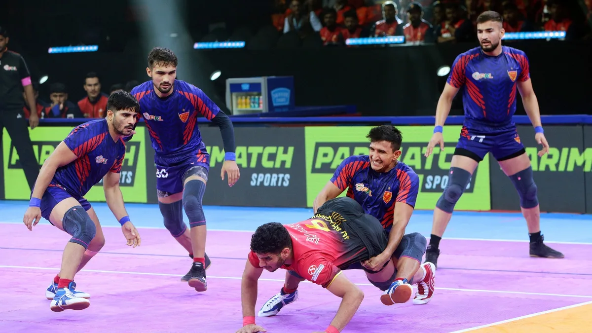 Jai Bhagwan, Pardeep Narwal Lead Bengaluru Bulls to First Win of PKL Season 11 as They Defeat Dabang Delhi K.C.