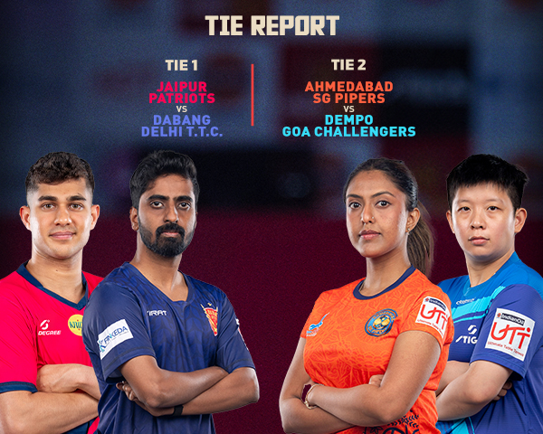 IndianOil UTT Season 6: Harmeet Desai Stars in Dempo Goa Challengers’ Win over Ahmedabad SG Pipers; Dabang Delhi defeat Jaipur Patriots
